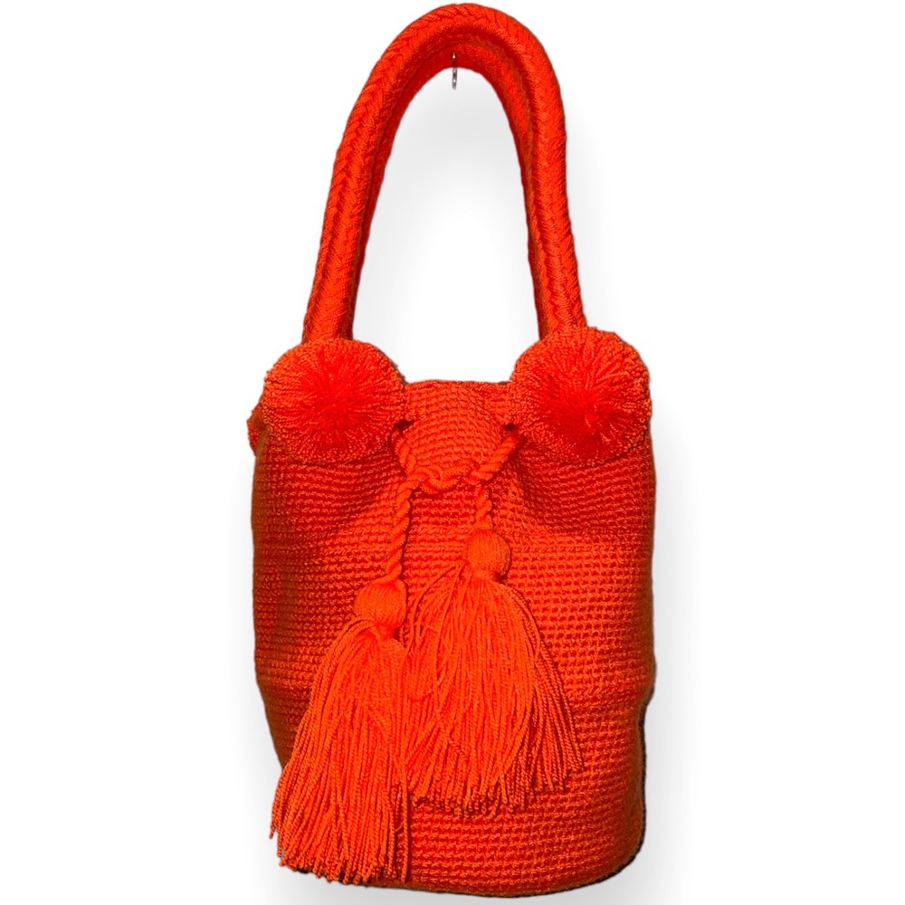 Artisanal Mini Bag Handwoven in Colombia - Fluorescent Orange